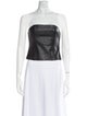 Veda x Reformation Lamb Leather Strapless Crop Top