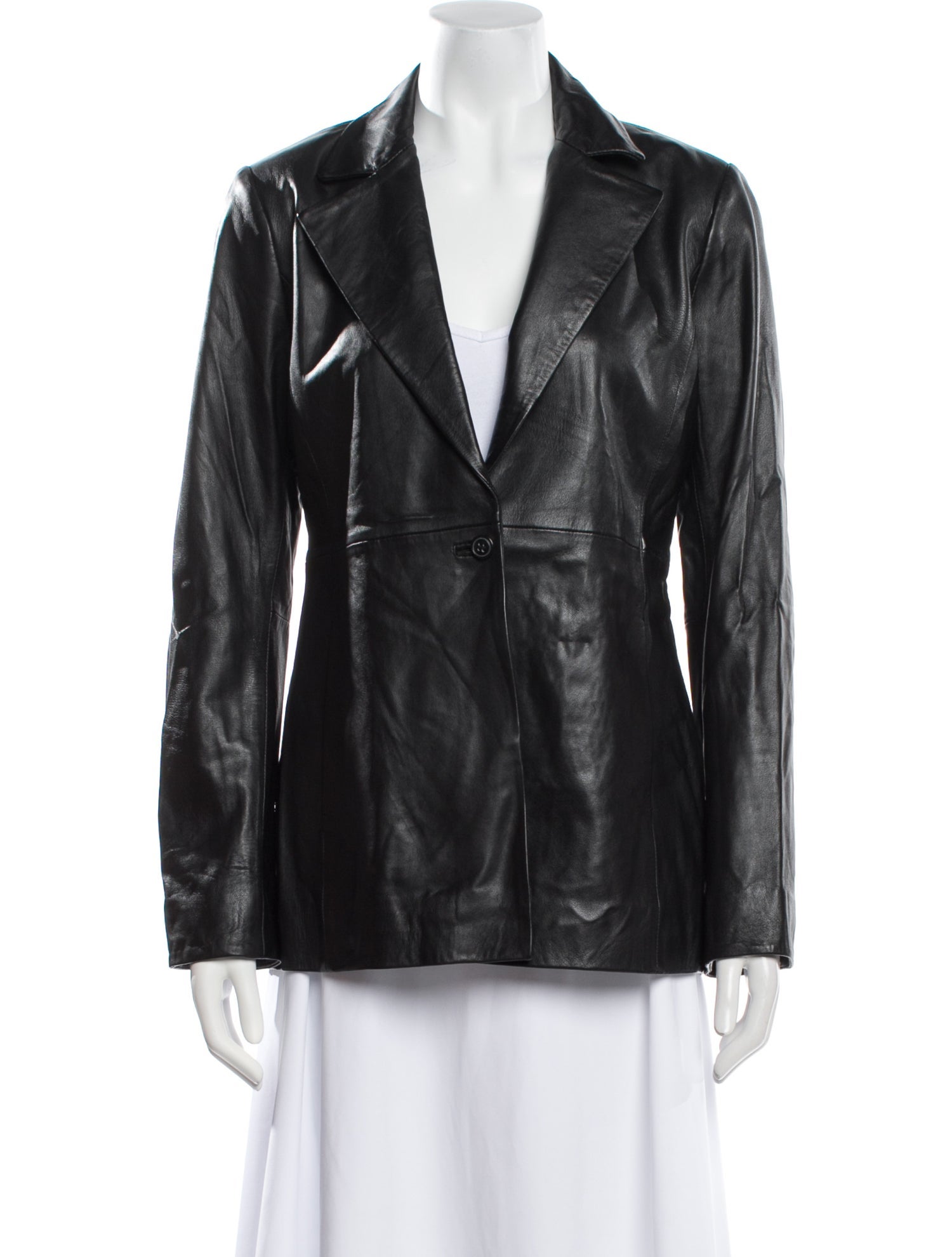 Veda x Reformation Leather Blazer