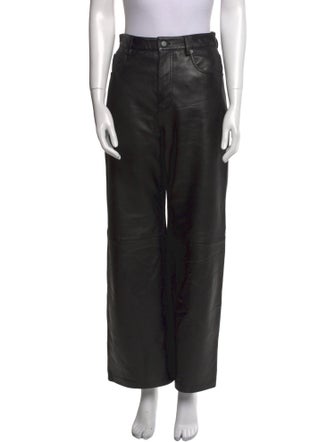 Veda x Reformation Leather Wide Leg Pants
