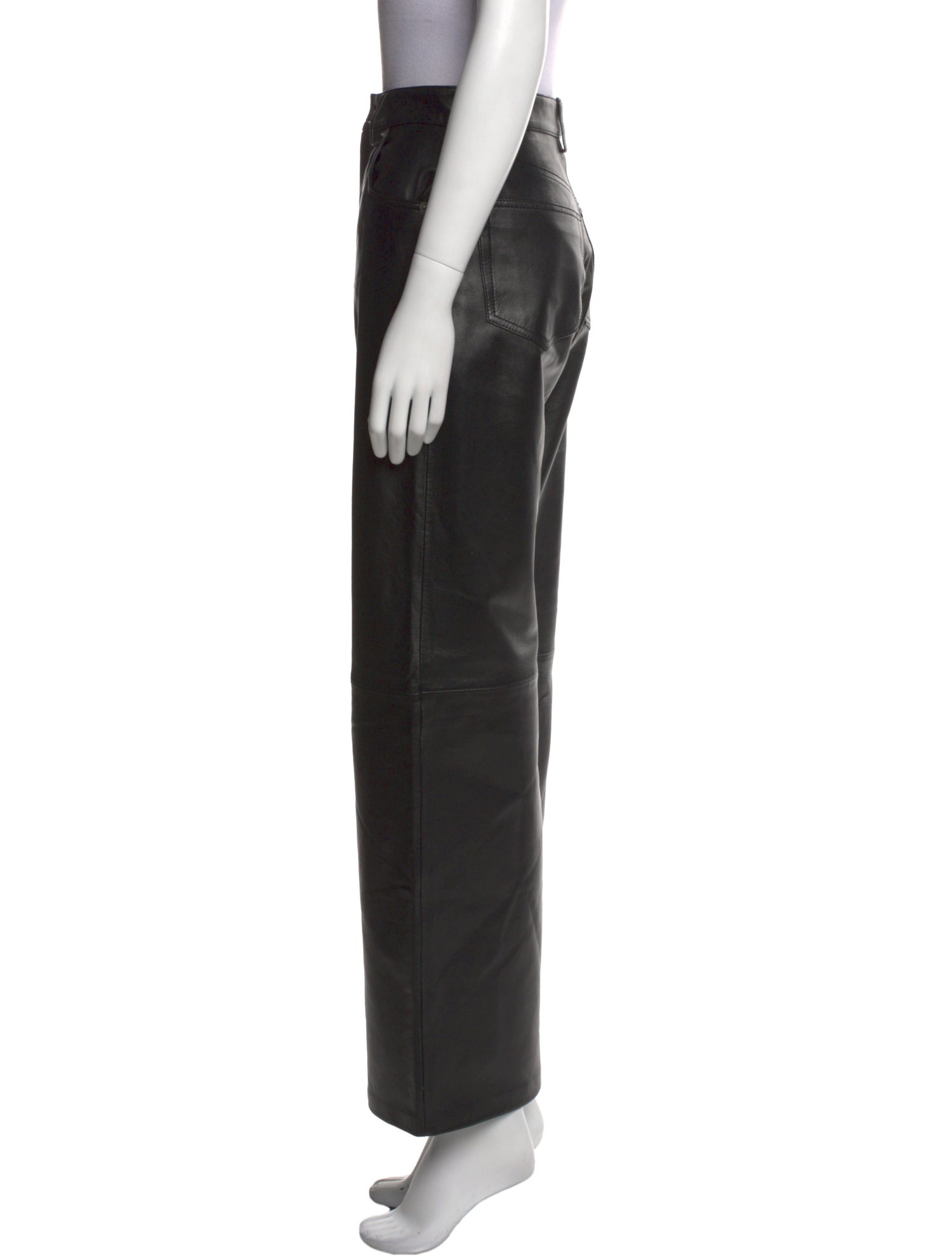 Veda x Reformation Leather Wide Leg Pants