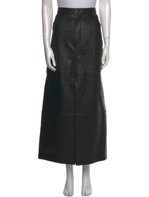 Veda x Reformation Lamb Leather Midi Length Skirt