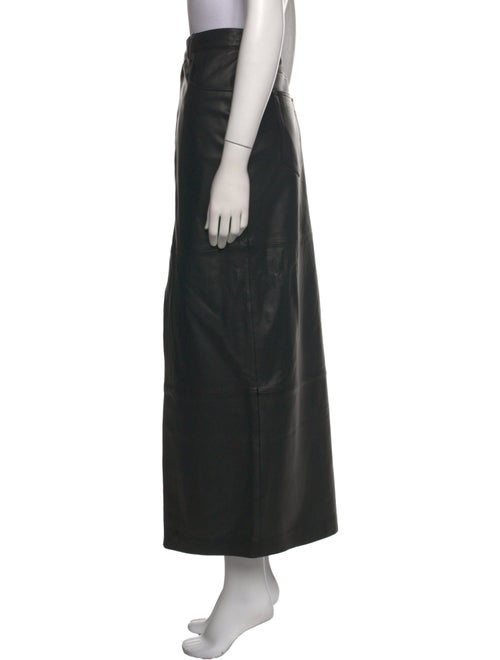 Veda x Reformation Lamb Leather Midi Length Skirt