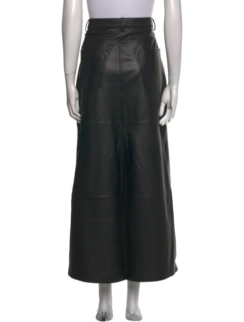 Veda x Reformation Lamb Leather Midi Length Skirt