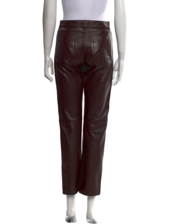 Veda x Reformation Lamb Leather Straight Leg Pants