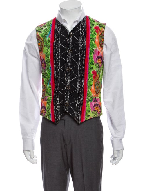 Versus Printed Suit Vest Green