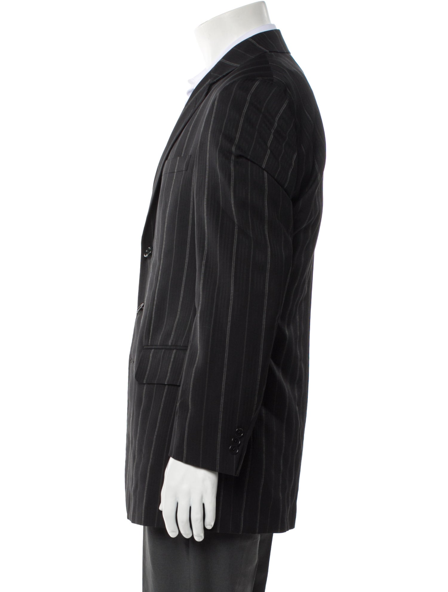 Versus Versace Virgin Wool Striped Blazer