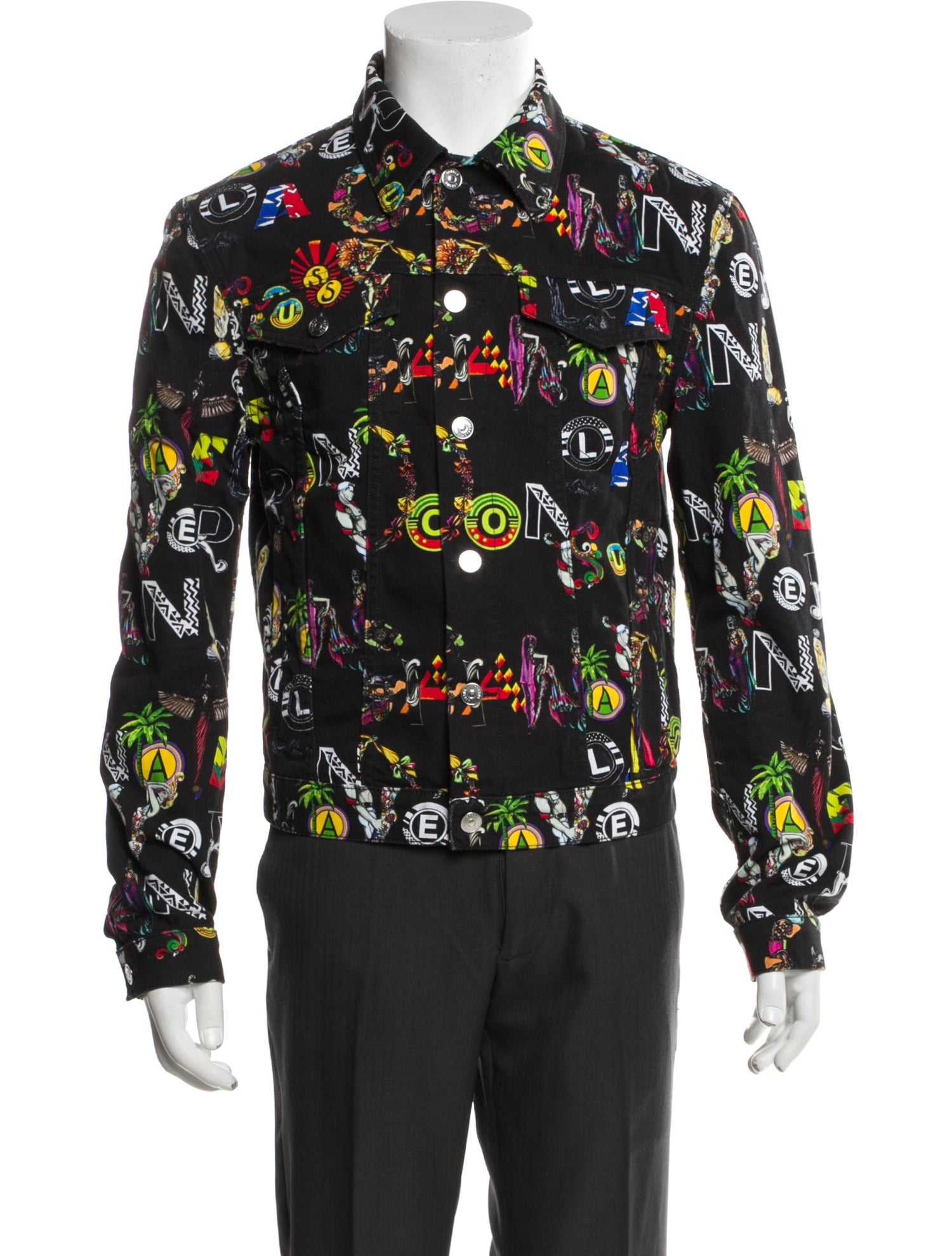 Versus Versace Printed Trucker Jacket
