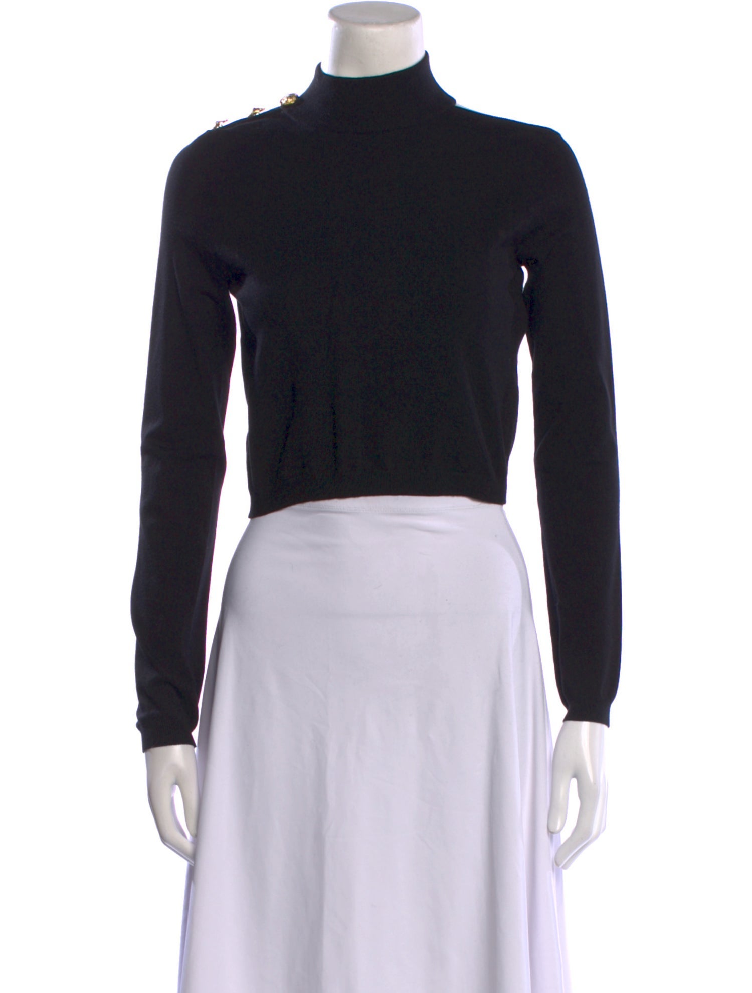 Versus Versace Turtleneck Long Sleeve Crop Top w/ Tags