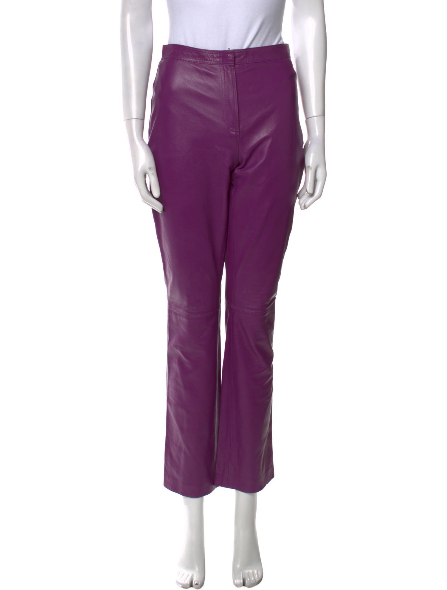 Versus Versace Leather Straight Leg Pants