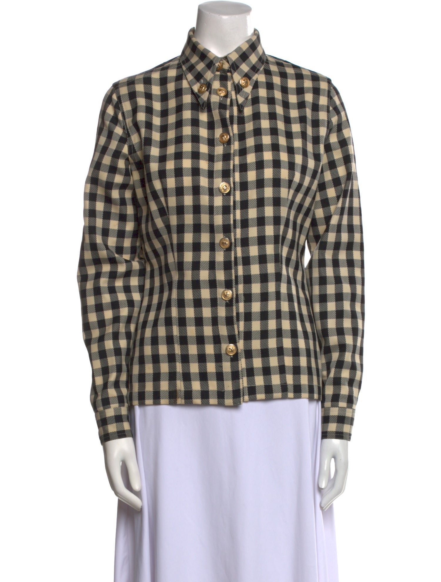 Versus Versace Vintage 1990's Button-Up Top