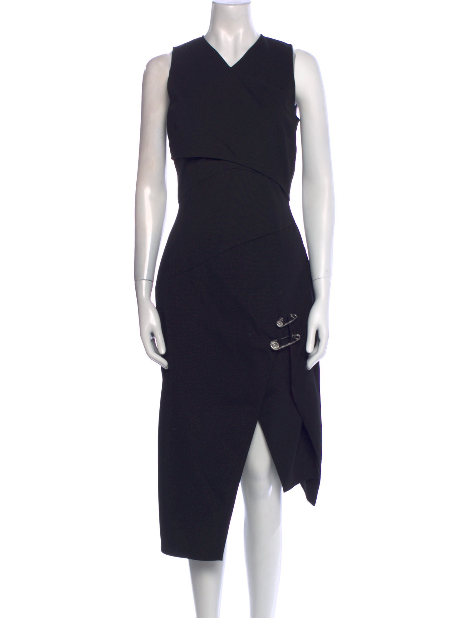 Versus Versace V-Neck Midi Length Dress