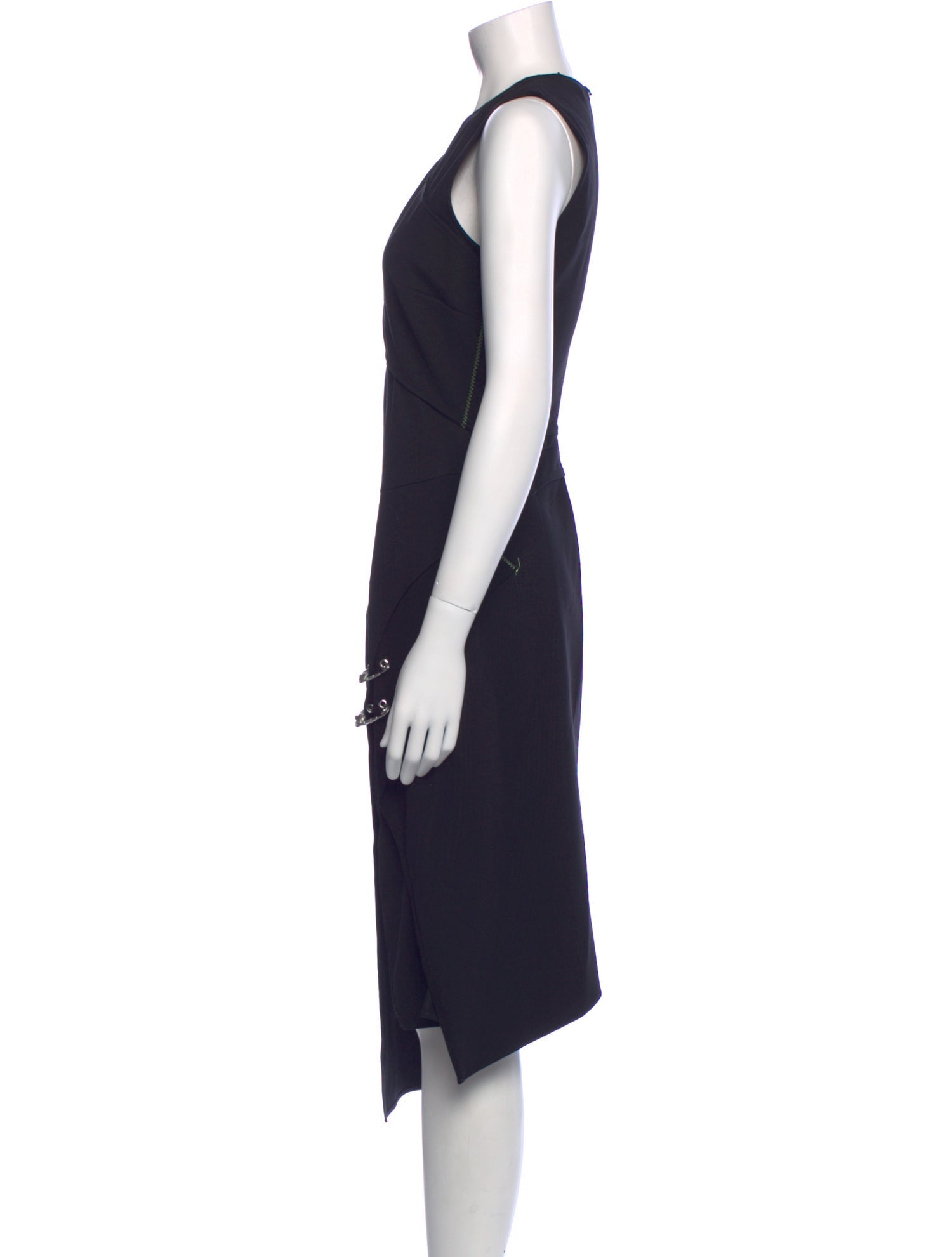 Versus Versace V-Neck Midi Length Dress