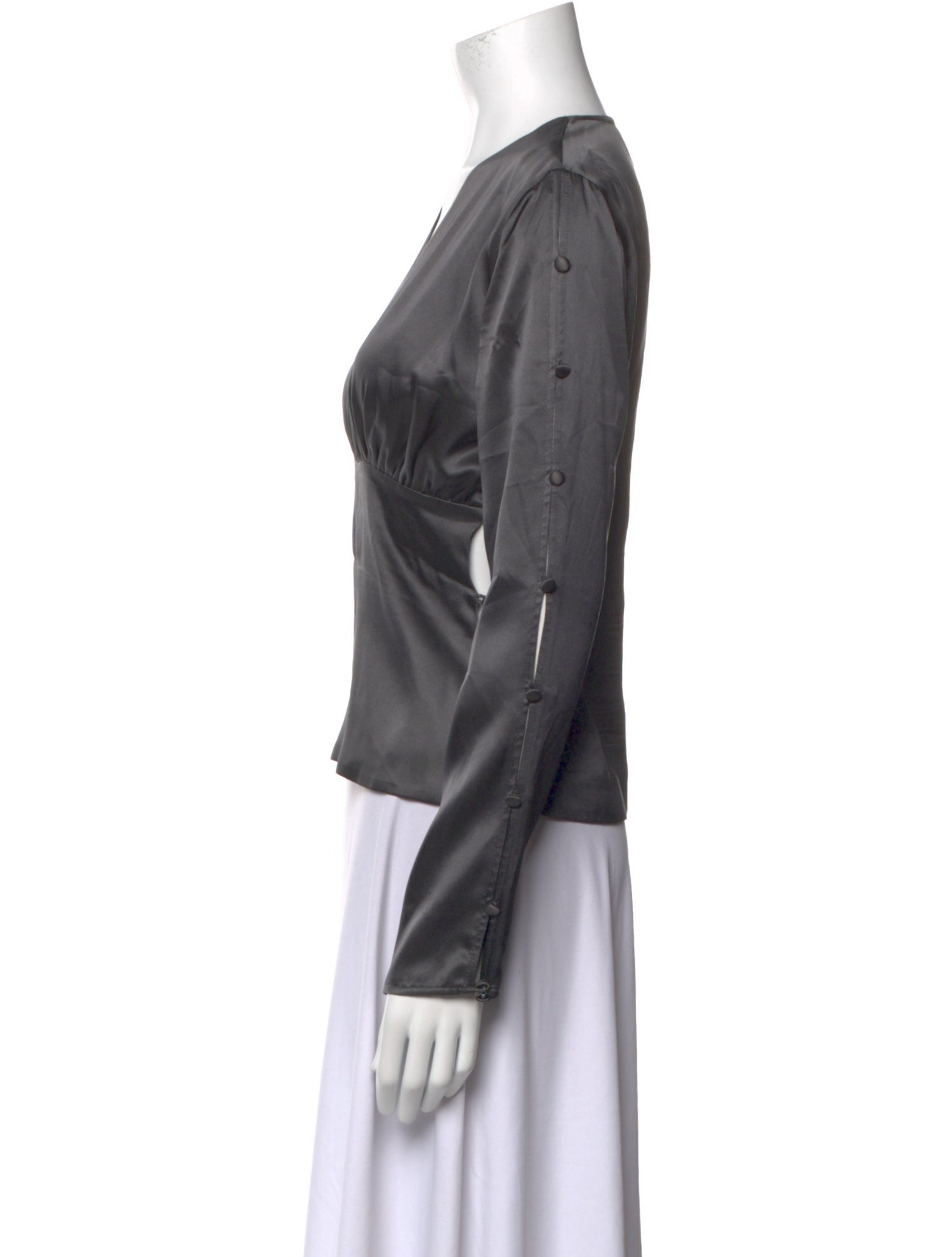 Versus Versace Silk V-Neck Blouse