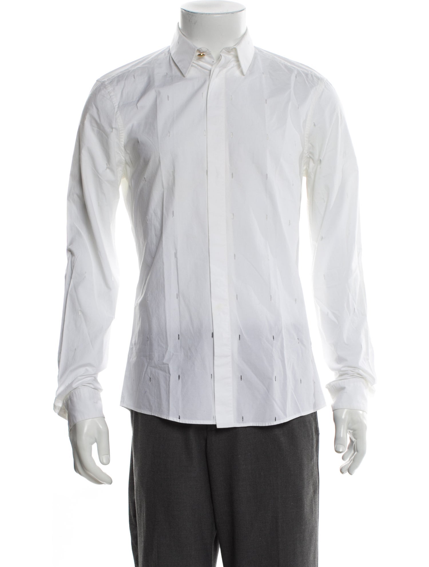 Versus Versace Long Sleeve Tuxedo Shirt