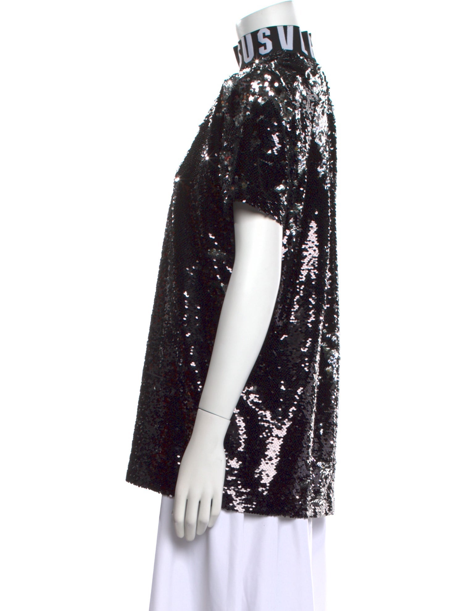 Versus Versace Mock Neck Short Sleeve Blouse w/ Tags