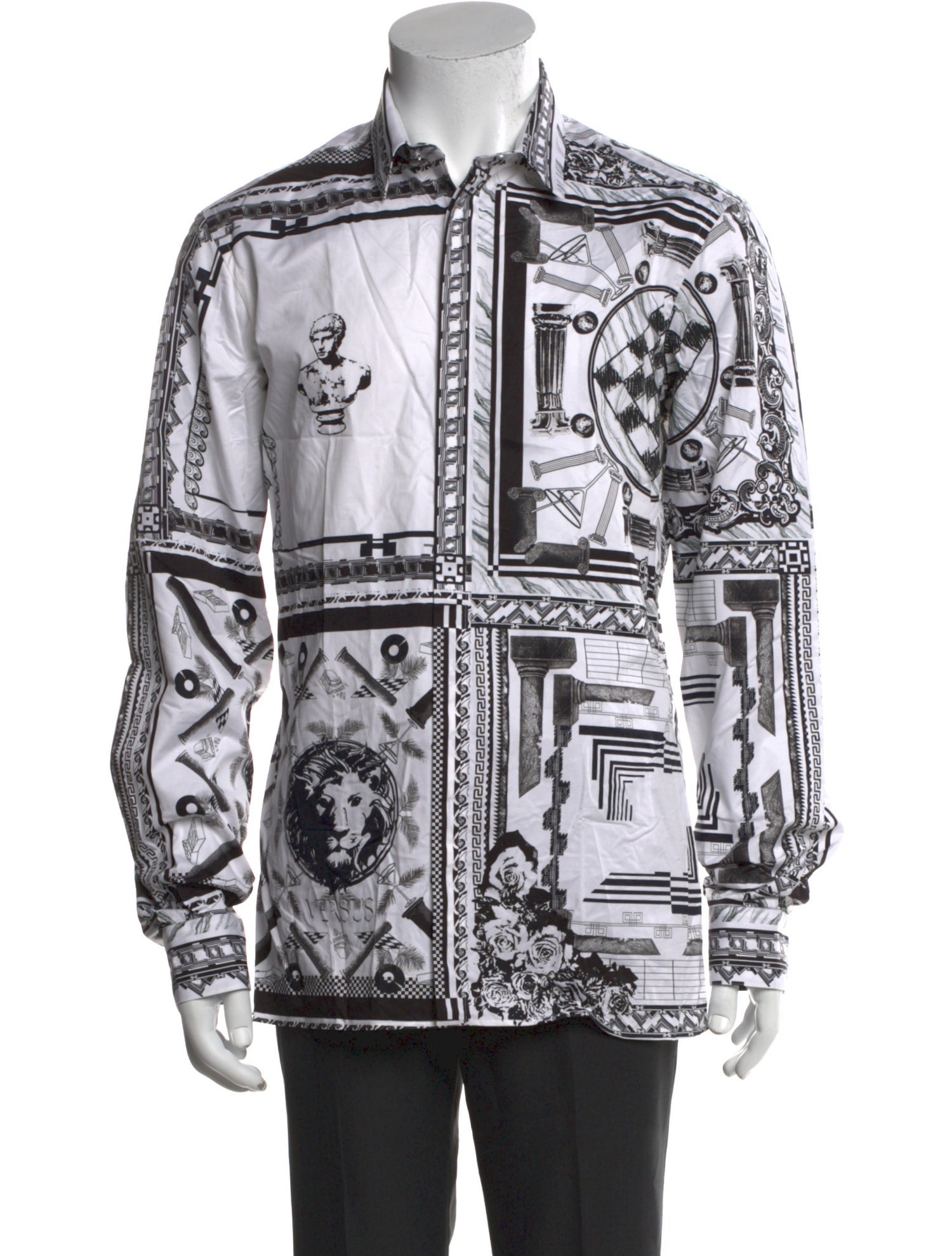 Versus Versace Printed Long Sleeve Shirt w/ Tags