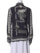 Versus Versace Silk Printed Button-Up Top