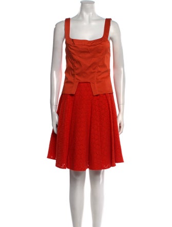 Versus Versace Square Neckline Knee-Length Dress