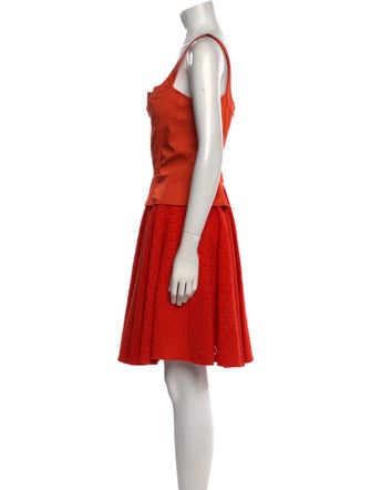 Versus Versace Square Neckline Knee-Length Dress