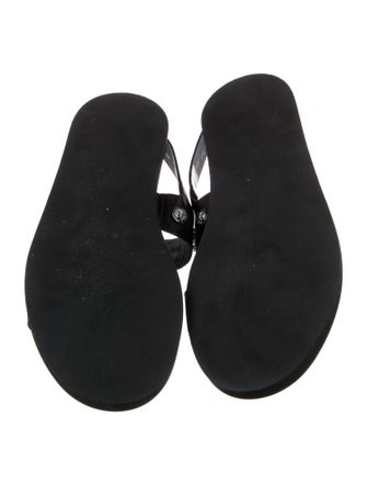 Versus Versace Leather Cutout Accent Slingback Sandals