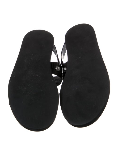 Versus Versace Leather Cutout Accent Slingback Sandals