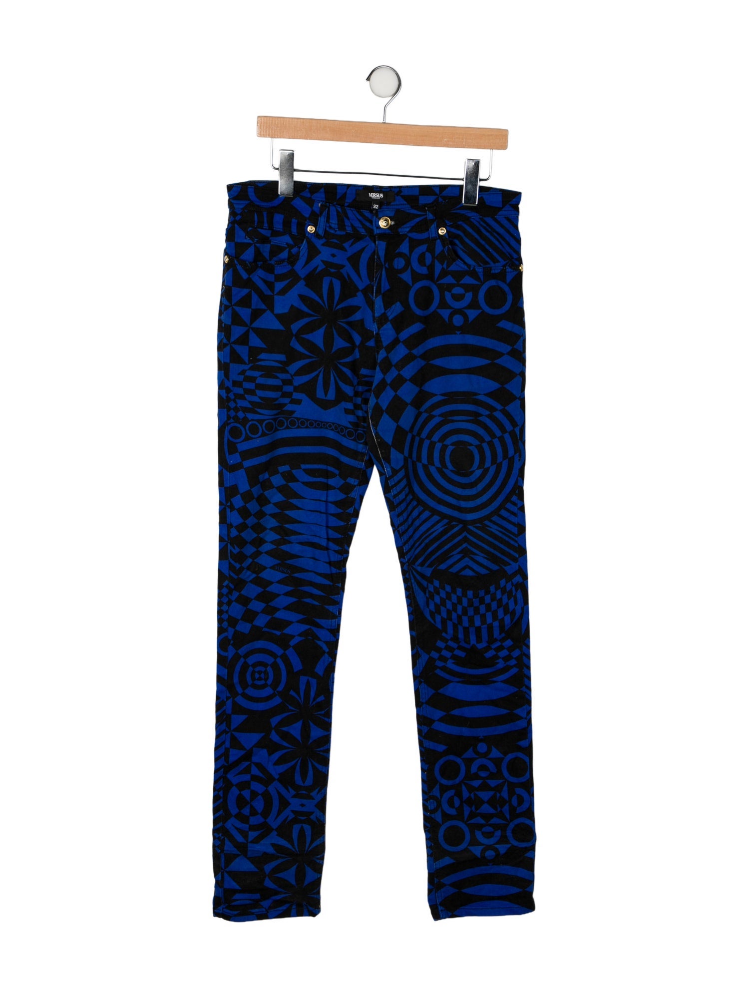 Versus Versace Mid-Rise Straight Leg Jeans