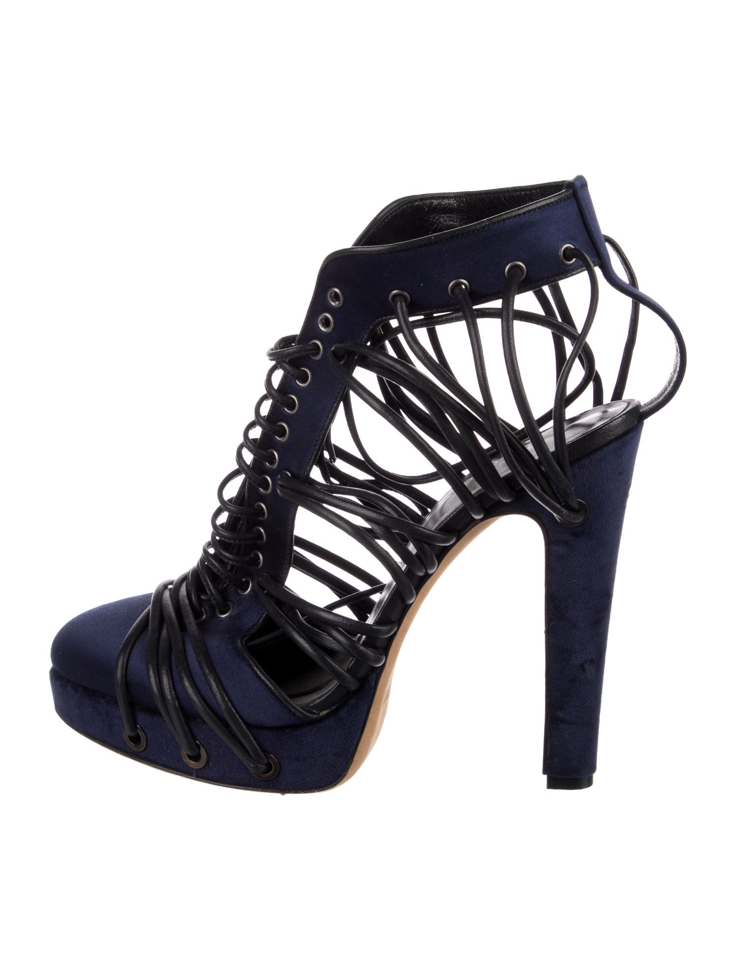 Versus Versace Suede Leather Trim Embellishment Pumps