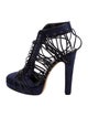 Versus Versace Suede Leather Trim Embellishment Pumps