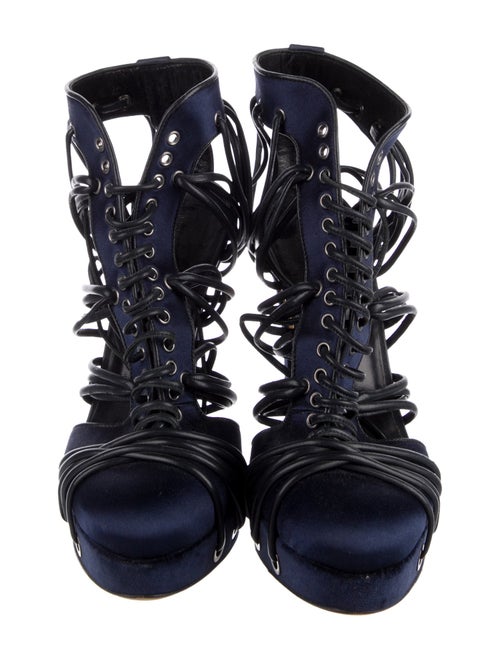 Versus Versace Suede Leather Trim Embellishment Pumps