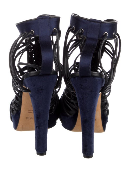 Versus Versace Suede Leather Trim Embellishment Pumps