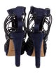 Versus Versace Suede Leather Trim Embellishment Pumps