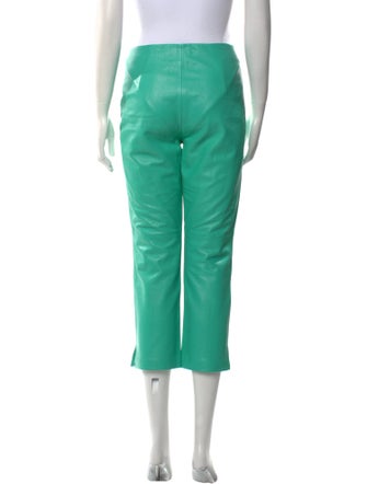 Versus Versace Leather Straight Leg Pants