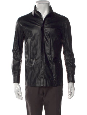 Versus Versace Leather Long Sleeve Shirt