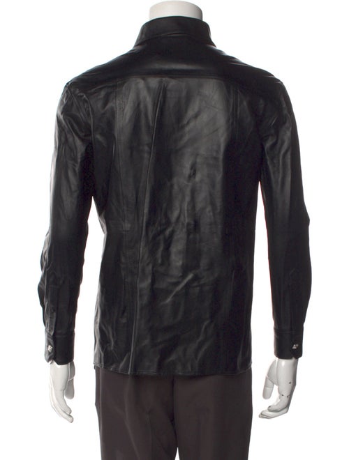 Versus Versace Leather Long Sleeve Shirt