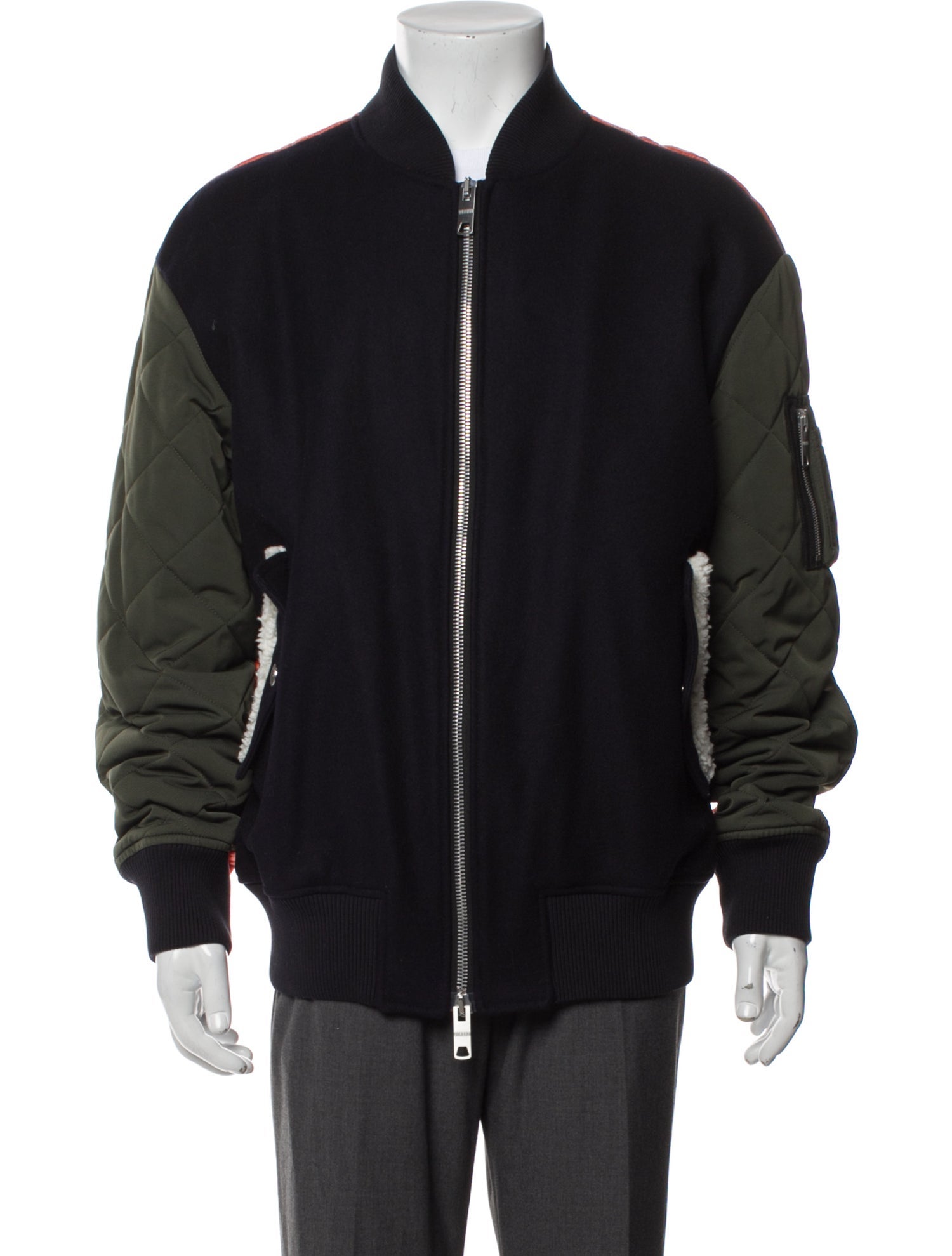 Versus Versace Virgin Wool Bomber Jacket
