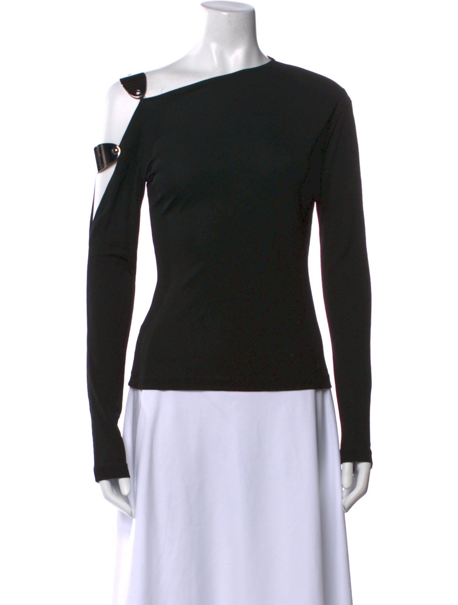 Versus Versace One-Shoulder Long Sleeve Top