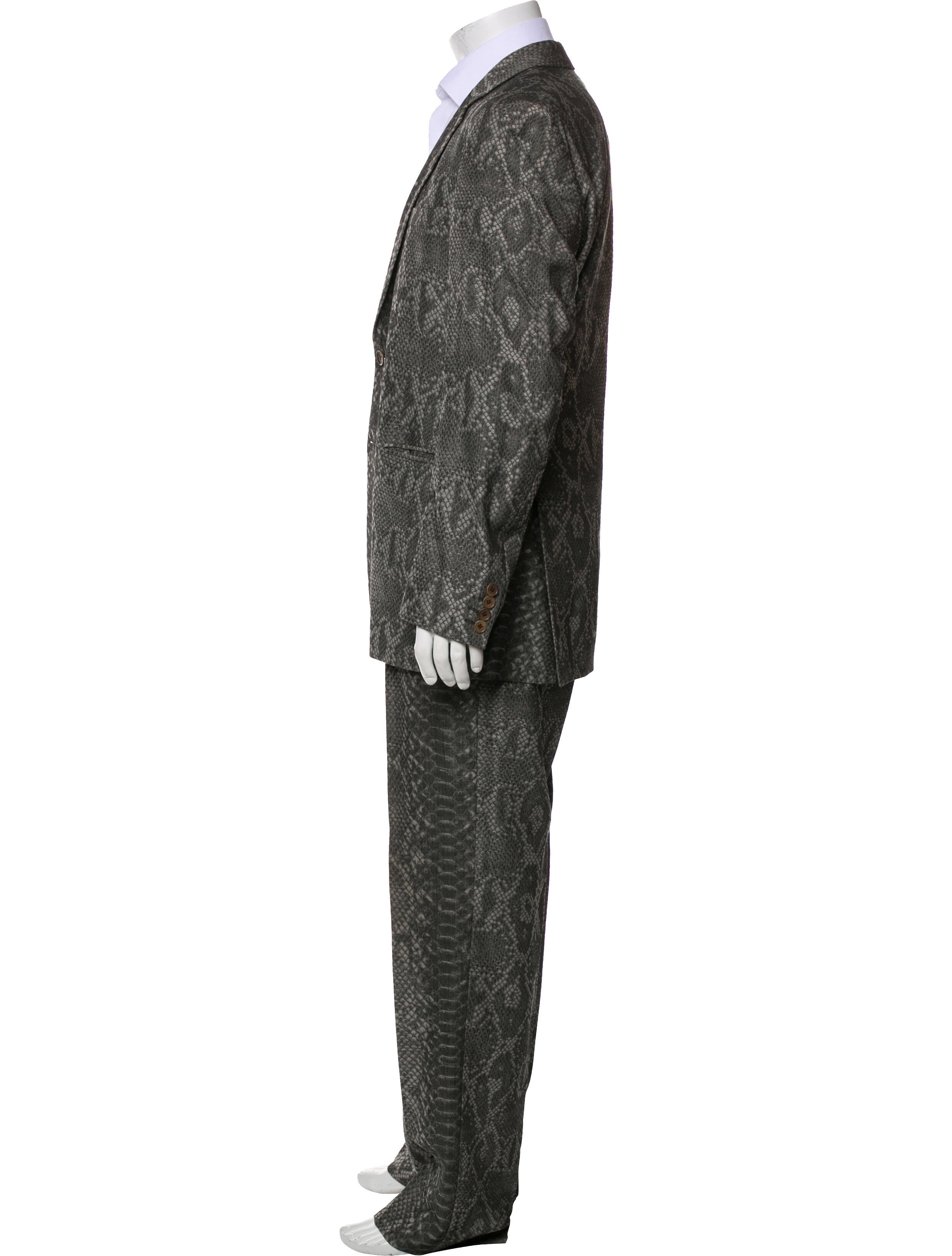 Versus Versace Virgin Wool Animal Print Two-Piece Suit