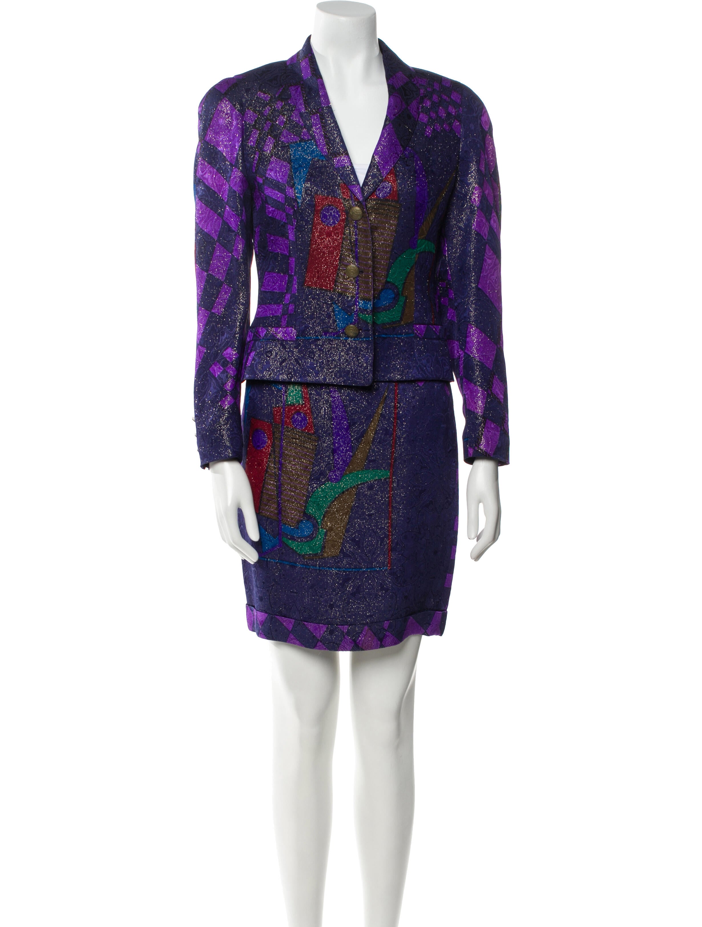 Versus Versace Vintage 1990's Skirt Set