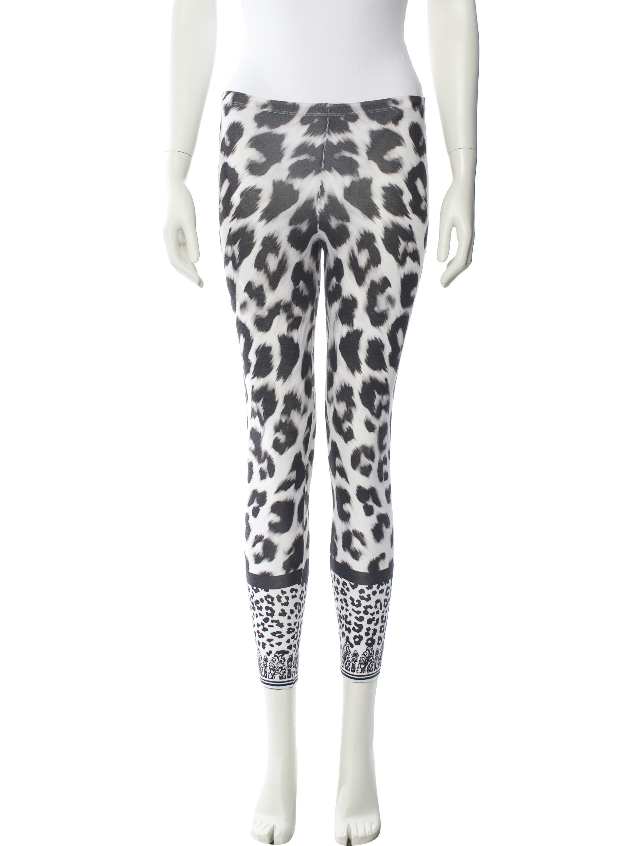 Versus Versace Animal Print Skinny Leg Pants