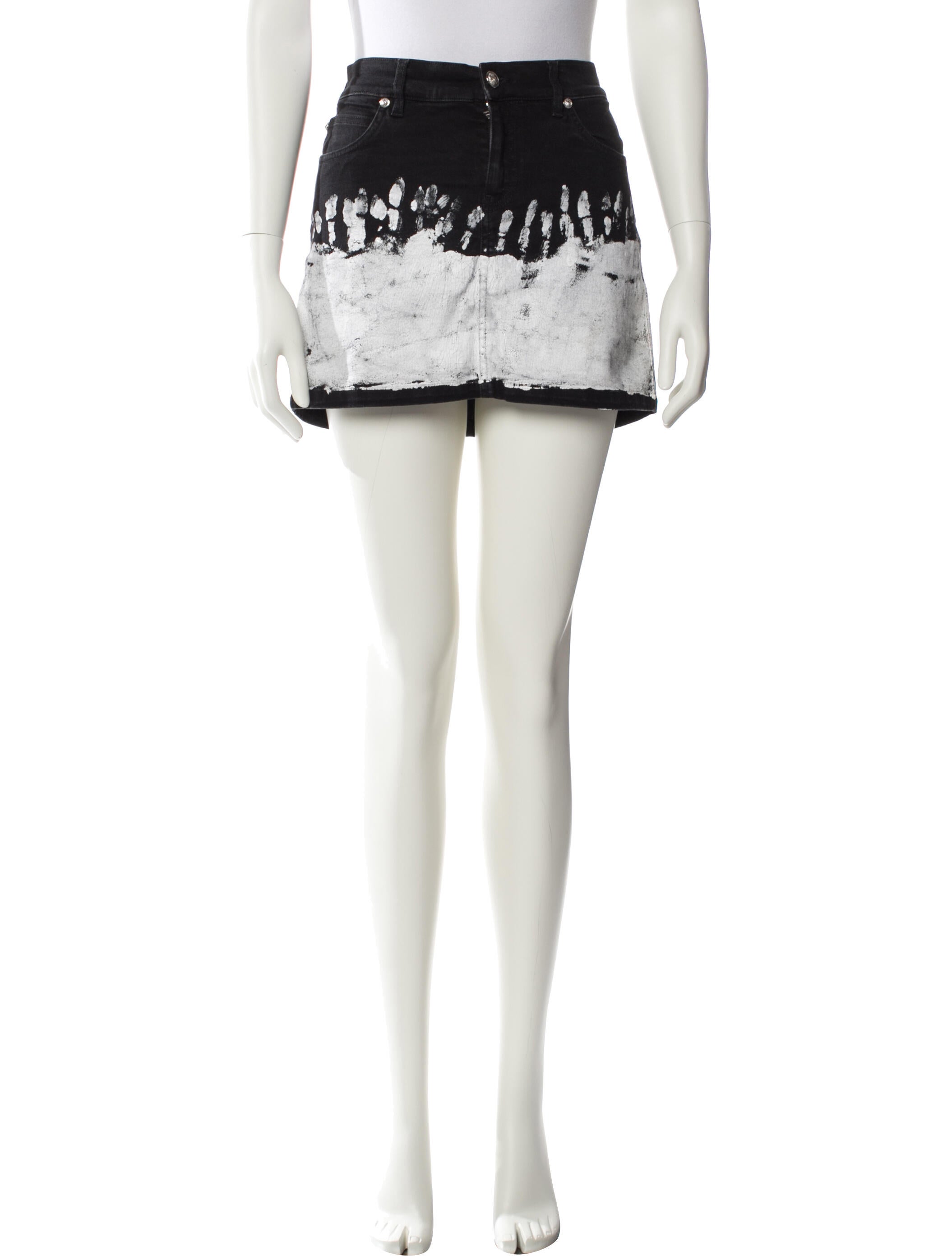 Versus Versace Colorblock Pattern Mini Skirt