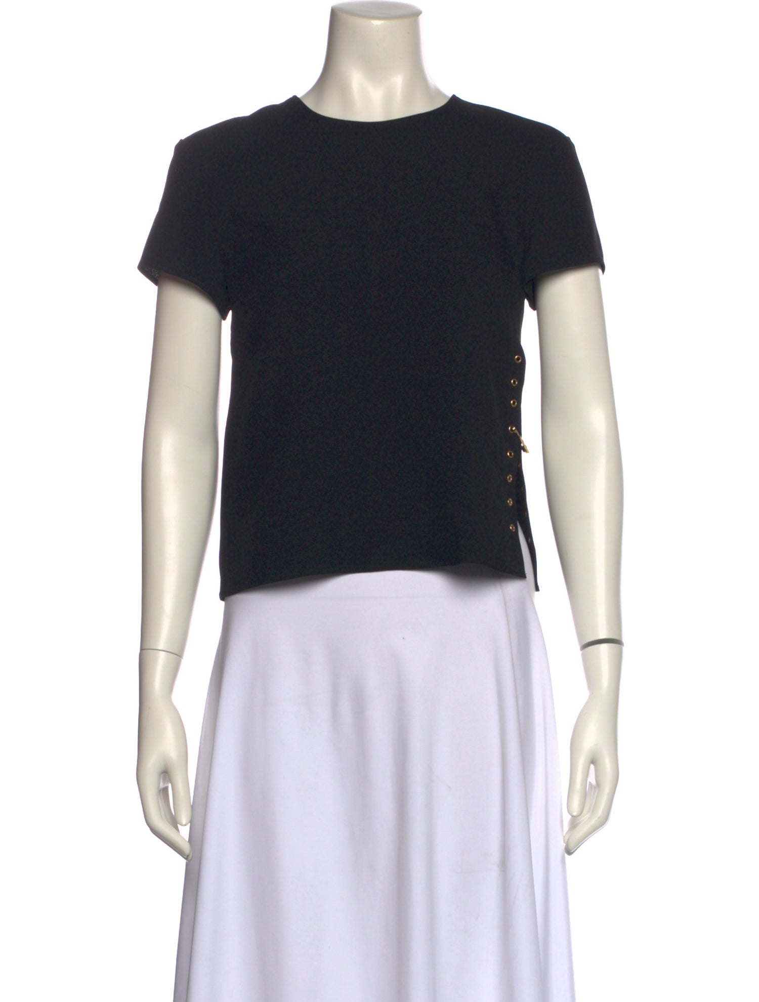 Versus Versace Crew Neck Short Sleeve Crop Top