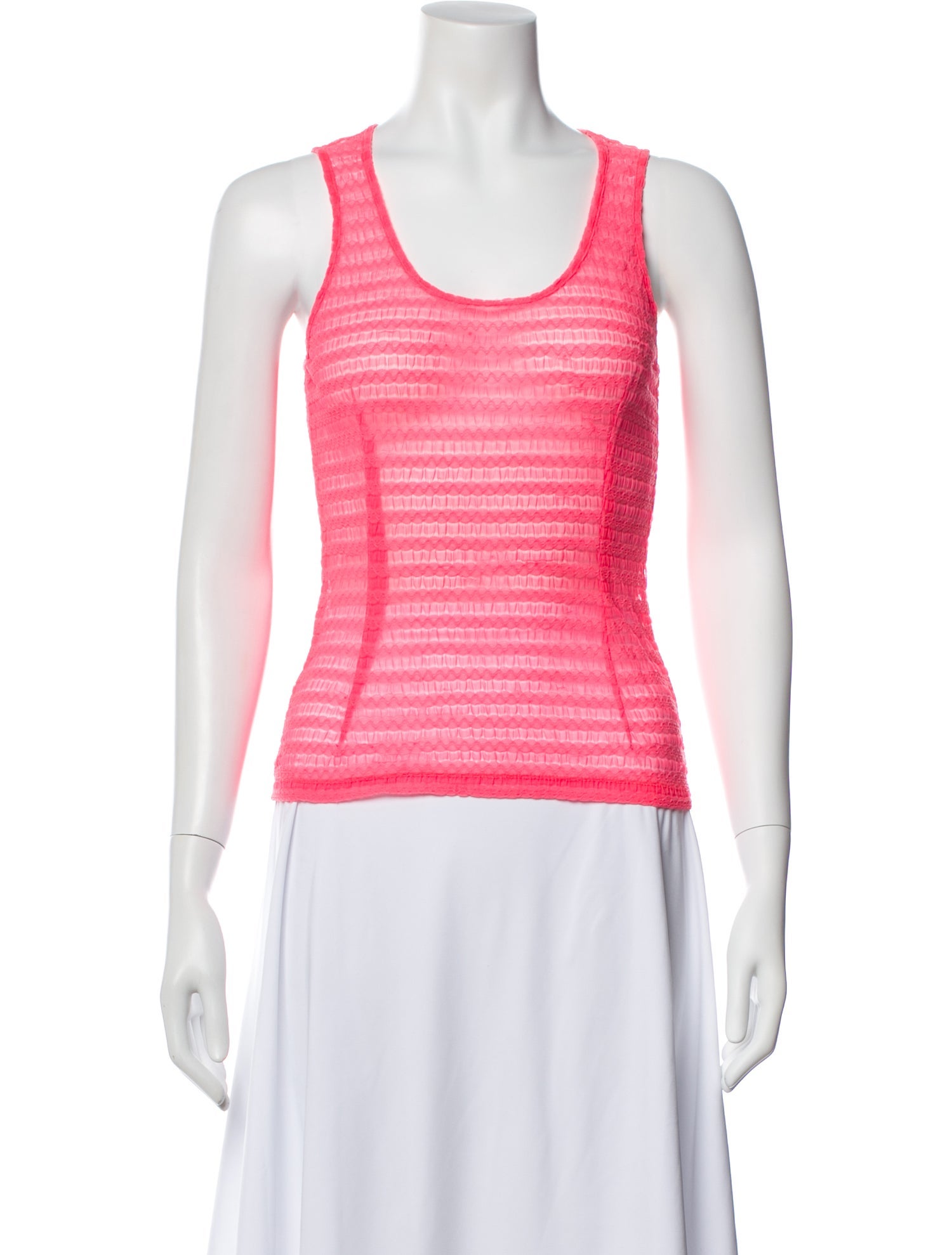 Versus Versace Striped Scoop Neck Top