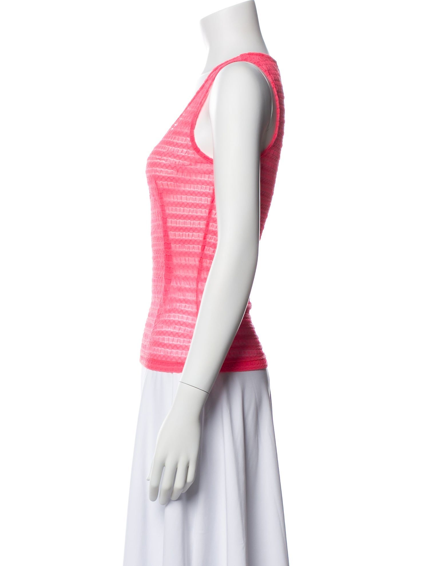 Versus Versace Striped Scoop Neck Top