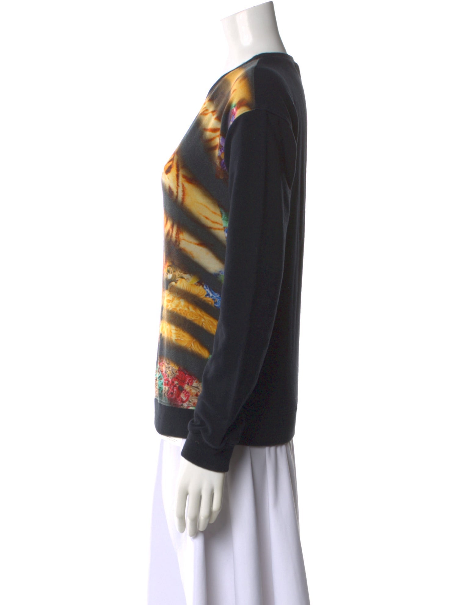 Versus Versace Animal Print Crew Neck Sweatshirt