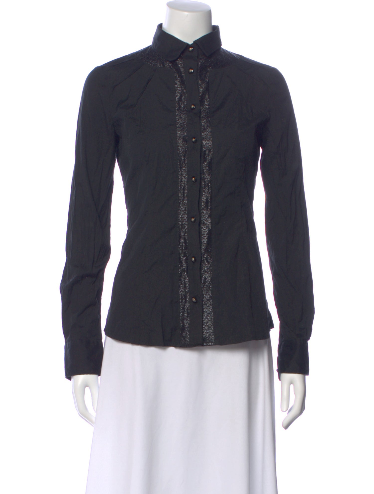 Versus Versace Long Sleeve Button-Up Top