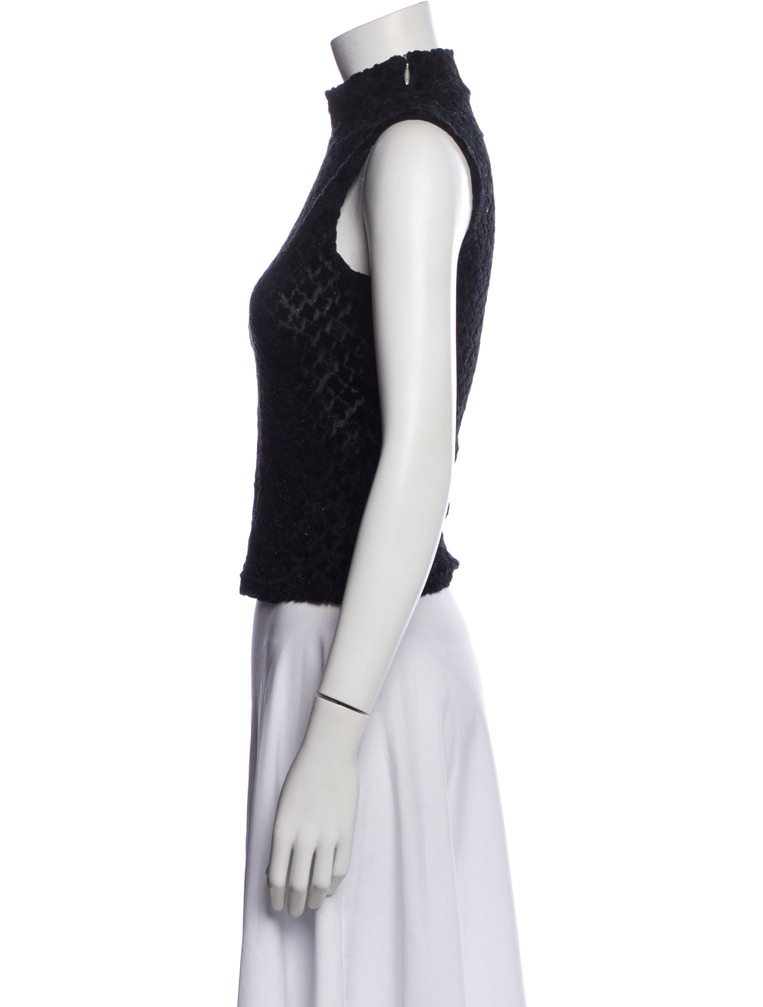 Versus Versace Patterned Mock Neck Top