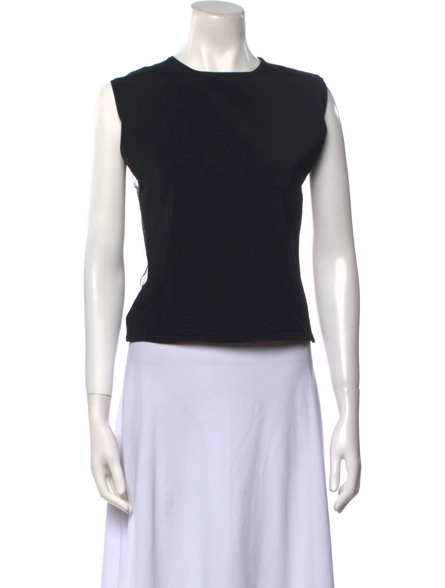 Versace Jeans Couture Crew Neck Sleeveless Crop Top