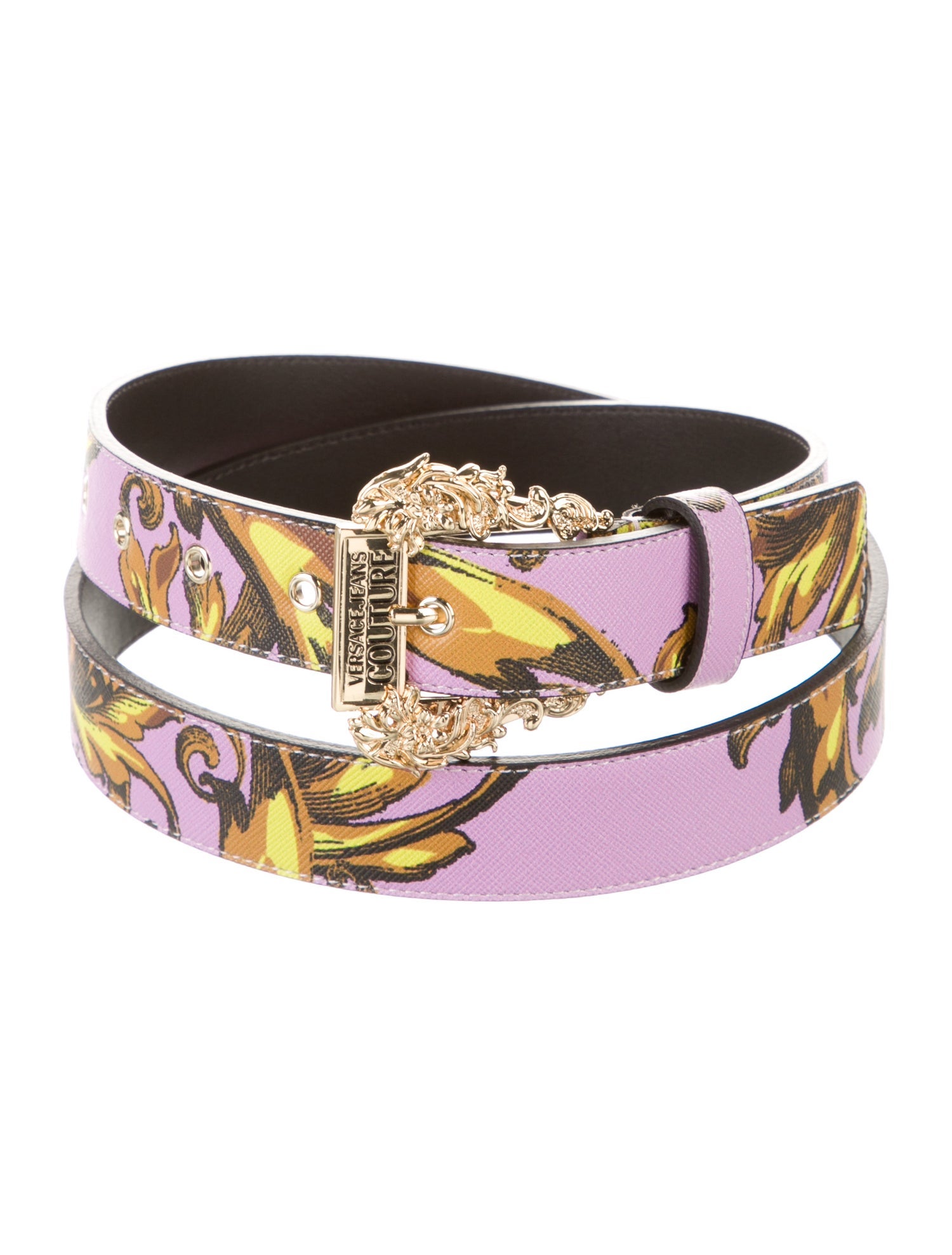 Versace jeans couture purple belt Purple Velvet and Pearl Belt – Vintage Couture main image 3