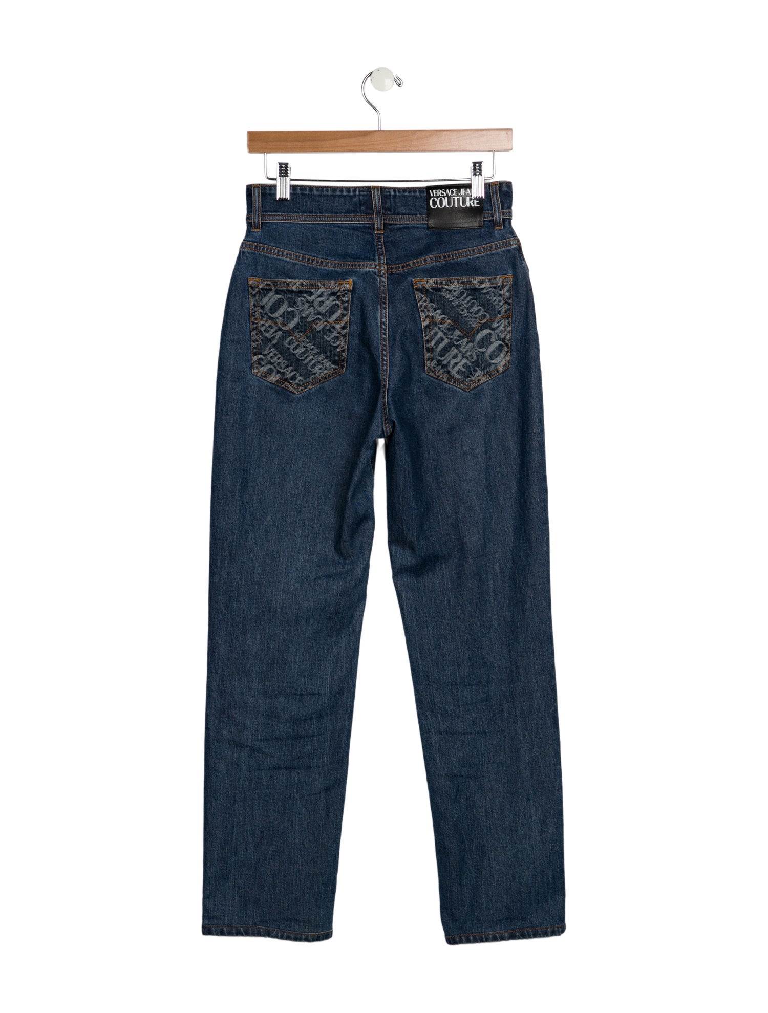 Versace Jeans Couture High-Rise Straight Leg Jeans