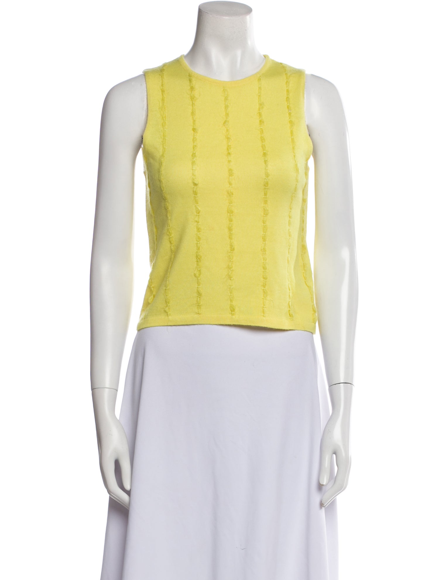 Versace Jeans Couture Merino Wool Crew Neck Crop Top